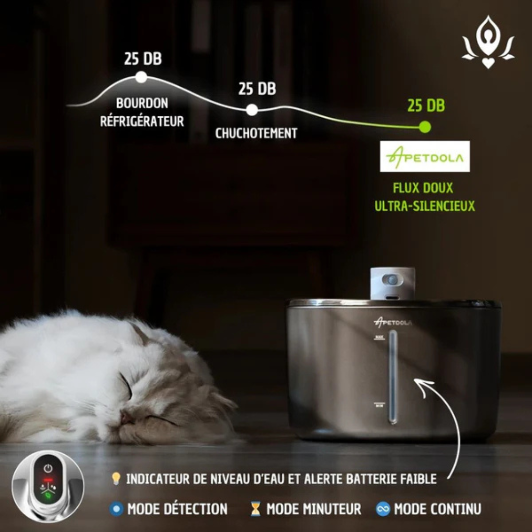 Marcherelle™ – Fontaine à Eau pour Chat sans Fil 4 L, Batterie Longue Durée