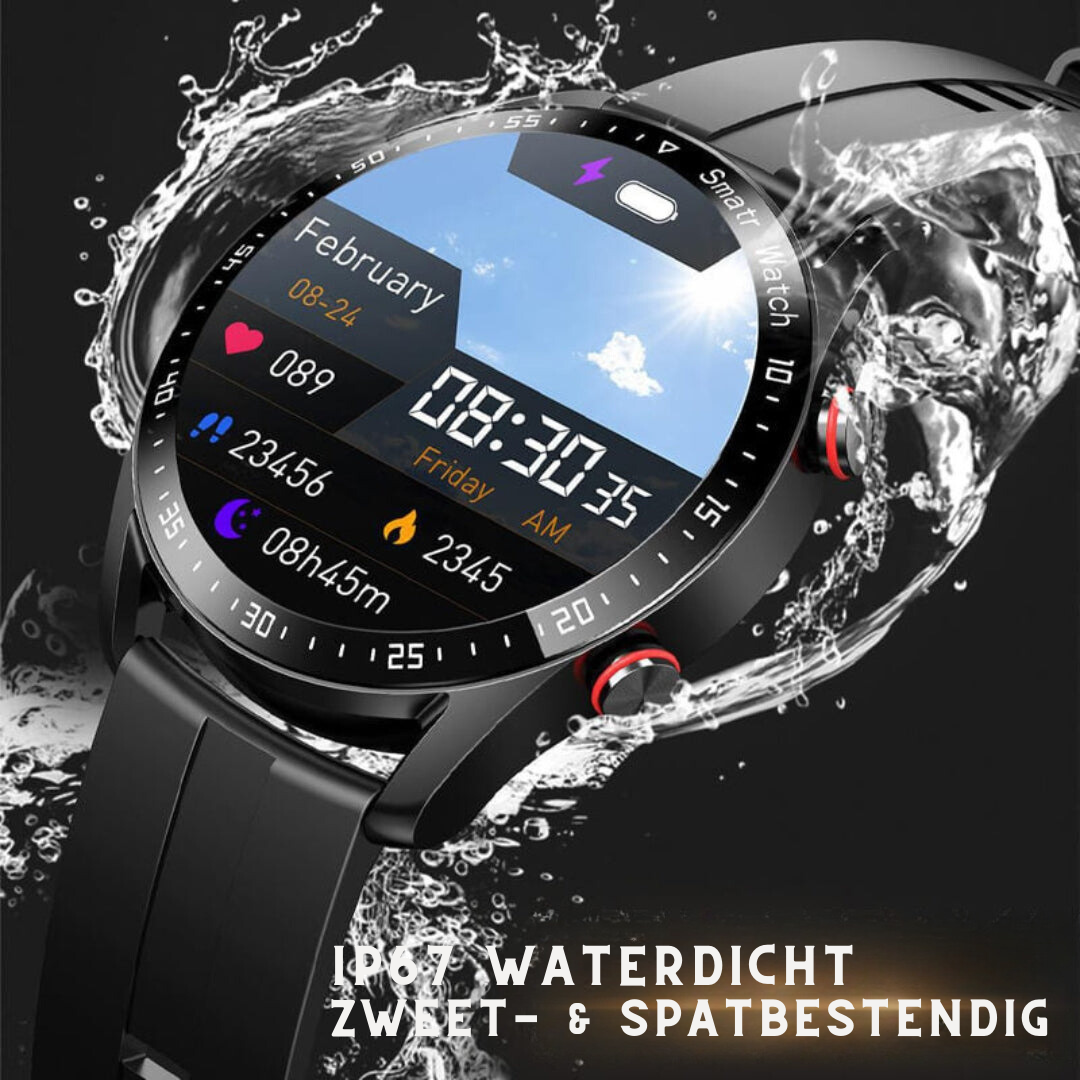 Marcherelle™ – Montre Connectée Homme Suivi Santé & Résistance à l'Eau IP67