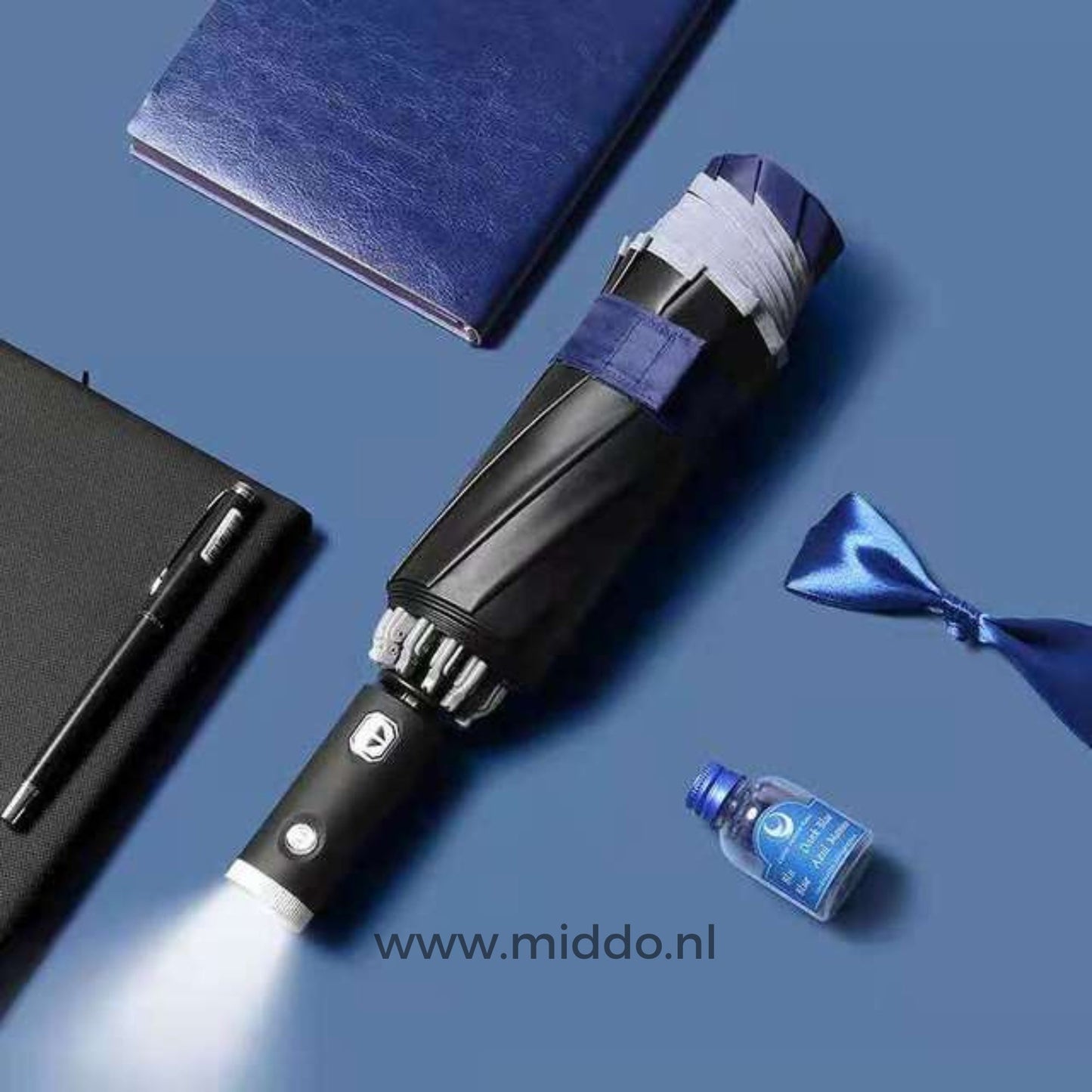 Marcherelle™ – Parapluie Automatique Résistant au Vent avec Bord Réfléchissant