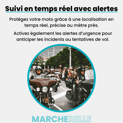 Marcherelle™ – Traceur GPS Moto Sans Abonnement avec Suivi Ultra‑Précis