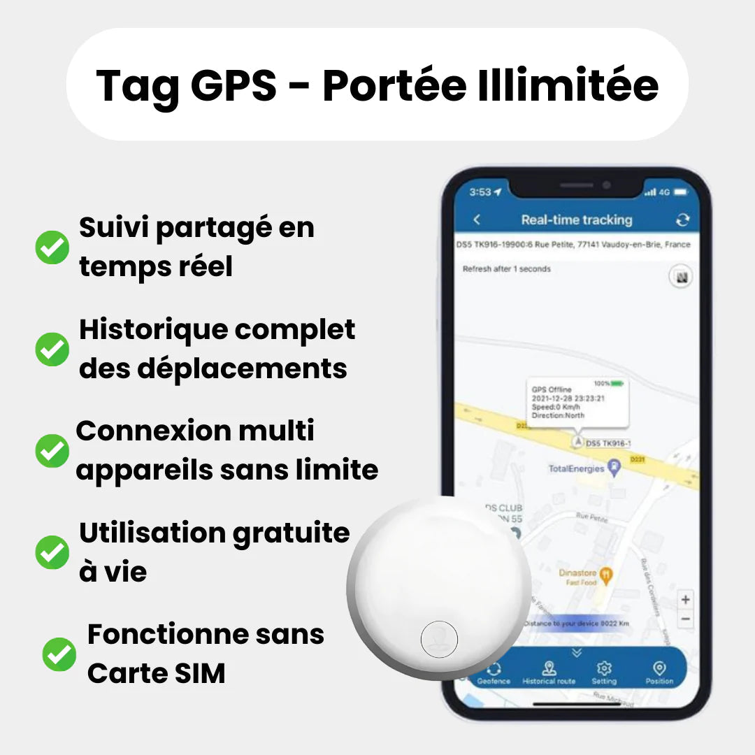 Marcherelle™ – Traceur GPS Voiture Sans Abonnement Suivi Précis en Temps Réel