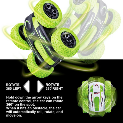 Marcherelle™ – Voiture Tout Terrain Télécommandée avec Rotation 360° et Lumières LED