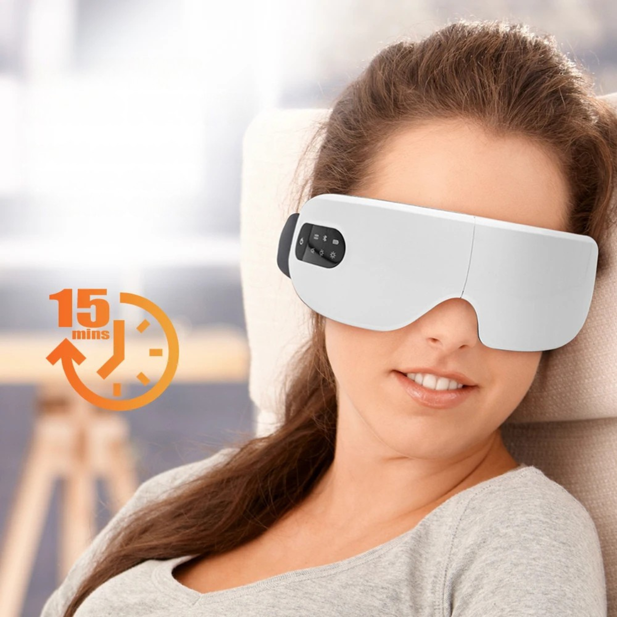 Masseur Oculaire Électronique avec Bluetooth et Fonction Massage