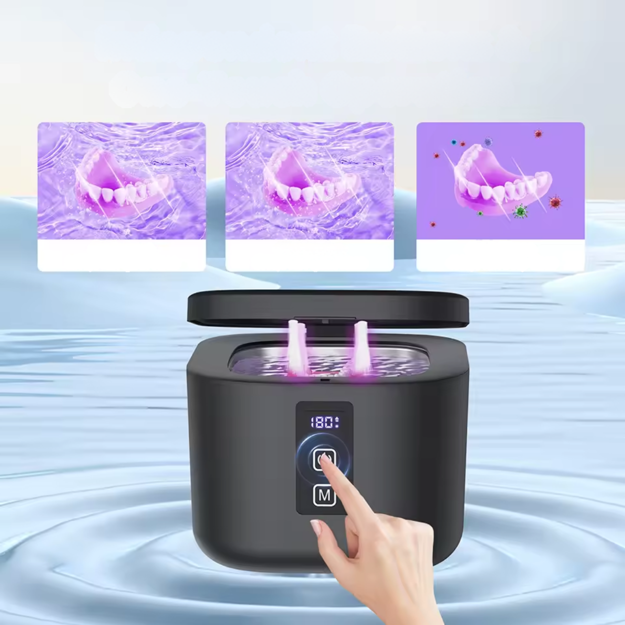 Nettoyeur Ultrason Puissant pour Bijoux et Lunettes