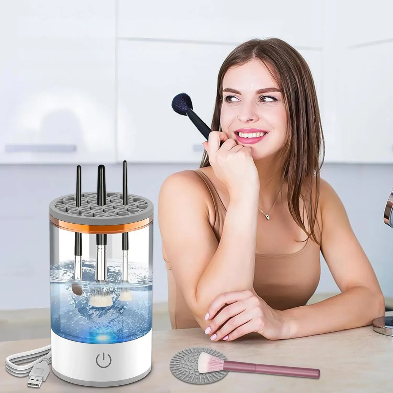 Nettoyeur Ultrason pour Pinceaux de Maquillage