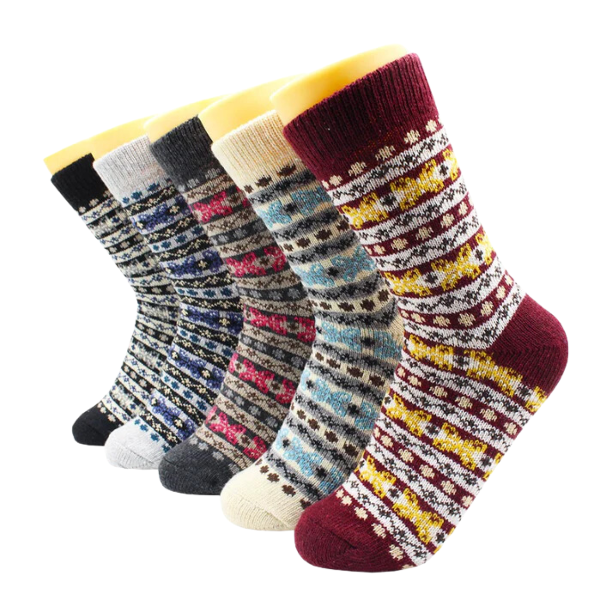 Chaussettes en Laine et Cachemire Chaude et Douce 5 Paires
