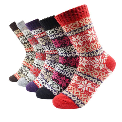 Chaussettes en Laine et Cachemire Chaude et Douce 5 Paires