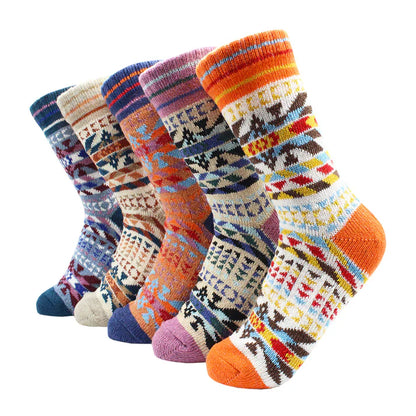 Chaussettes en Laine et Cachemire Chaude et Douce 5 Paires