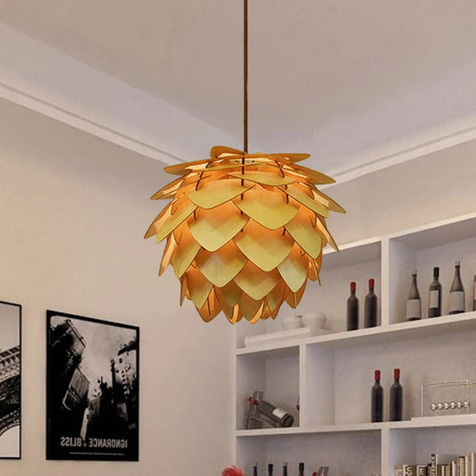 Luminaire Suspendu Bois Chalet Chaleur Douce - Foivo