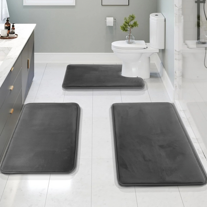 Tapis de Bain Mousse Mémoire Doux et Antidérapant