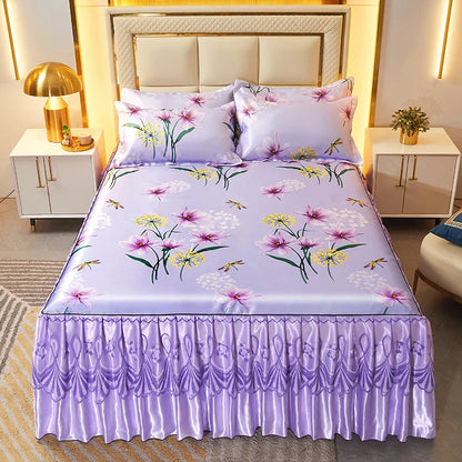Jupes de lit douces en velours de luxe
