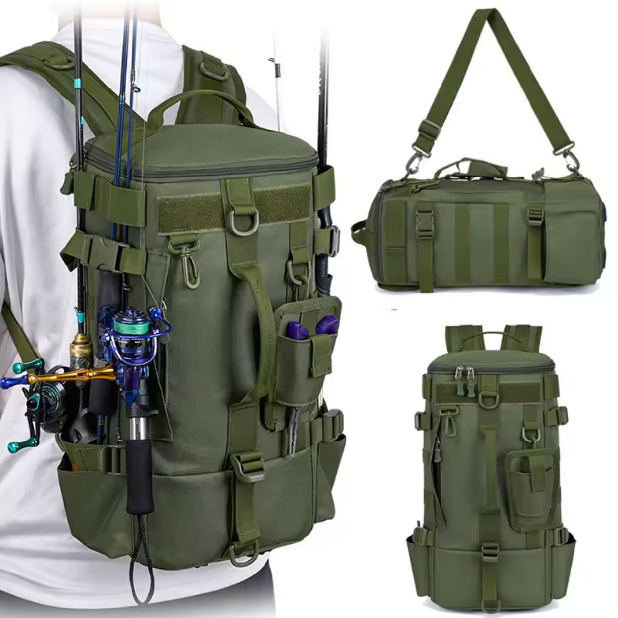 Sac à Dos de Pêche Randonnée Étanche et Polyvalent
