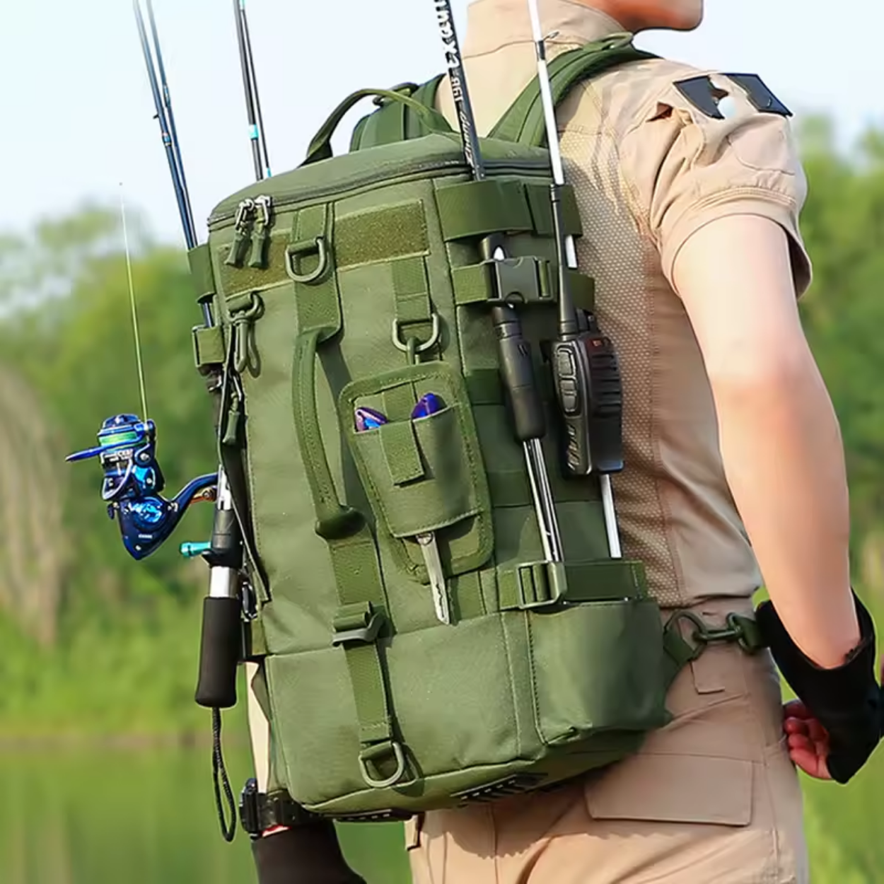 Sac à Dos de Pêche Randonnée Étanche et Polyvalent