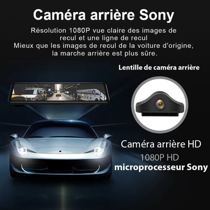 Rétroviseur Caméra 4K Intégrant GPS et Enregistrement