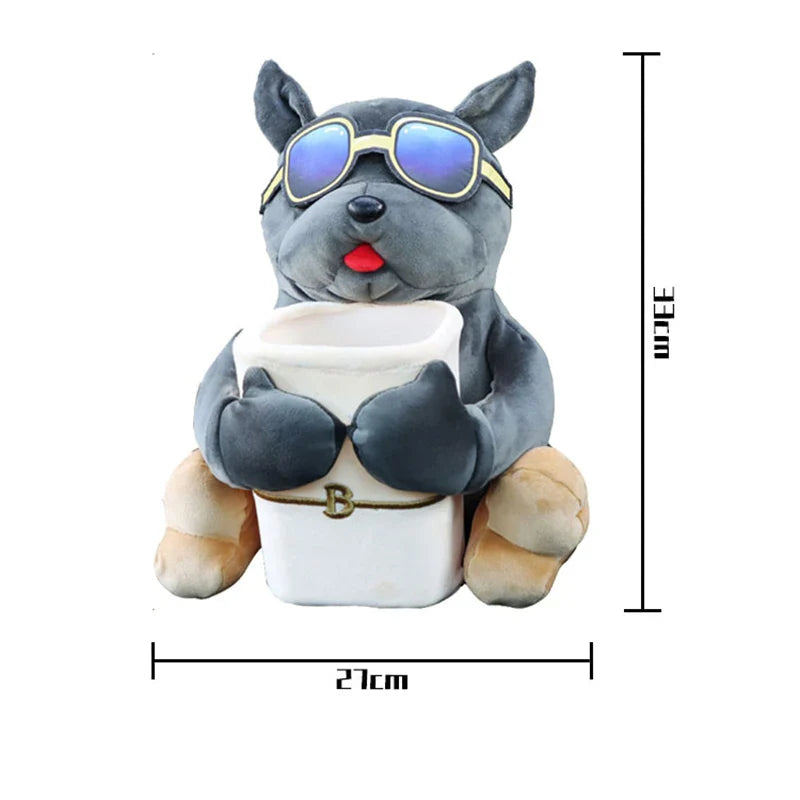 Accoudoir Voiture Chien avec Poubelle et Boîte à Mouchoirs