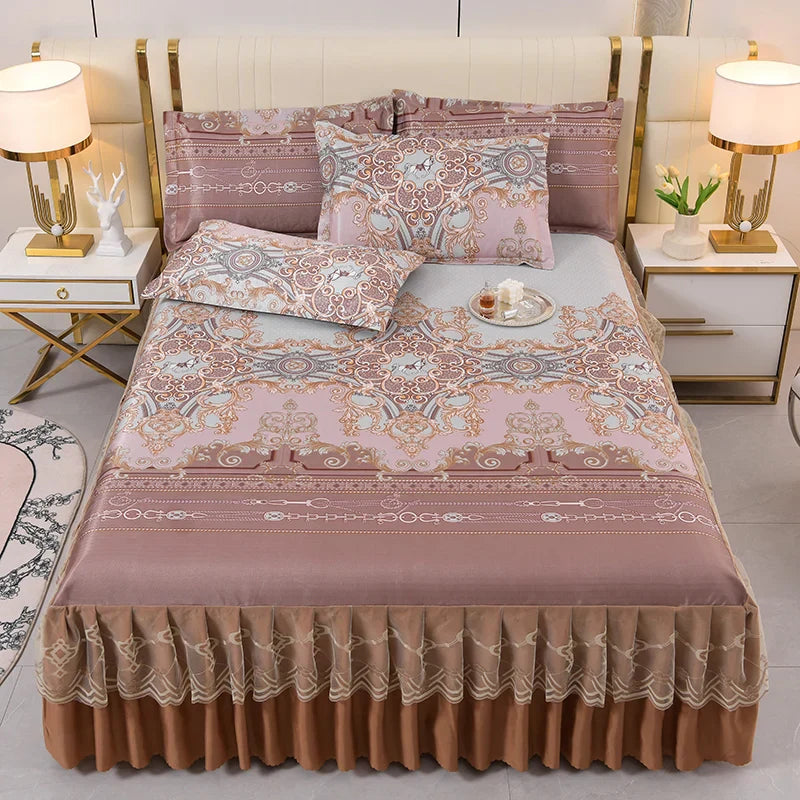 Jupes de lit douces en velours de luxe