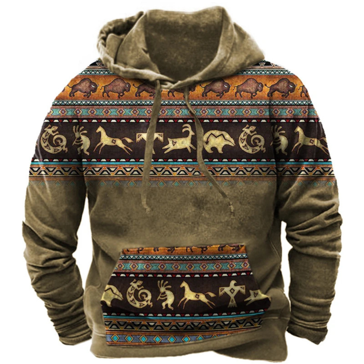 Sweat à Capuche Streetwear Imprimé Coloré et Confortable