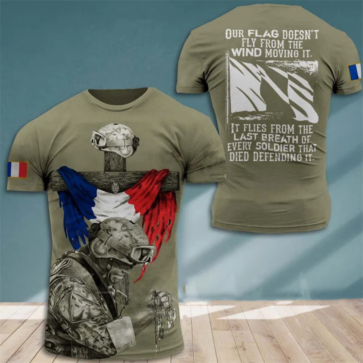 T-shirt Armée Style Militaire Camouflage pour Homme