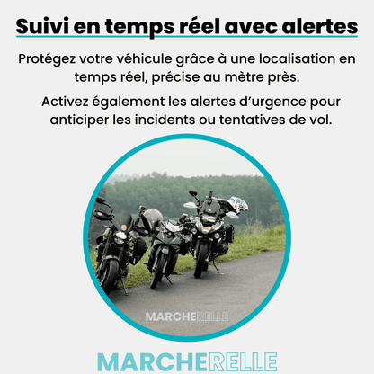 Marcherelle™ – GPS Tracker for Motorcycle Without Subscription, Precise Real-Time Tracking
