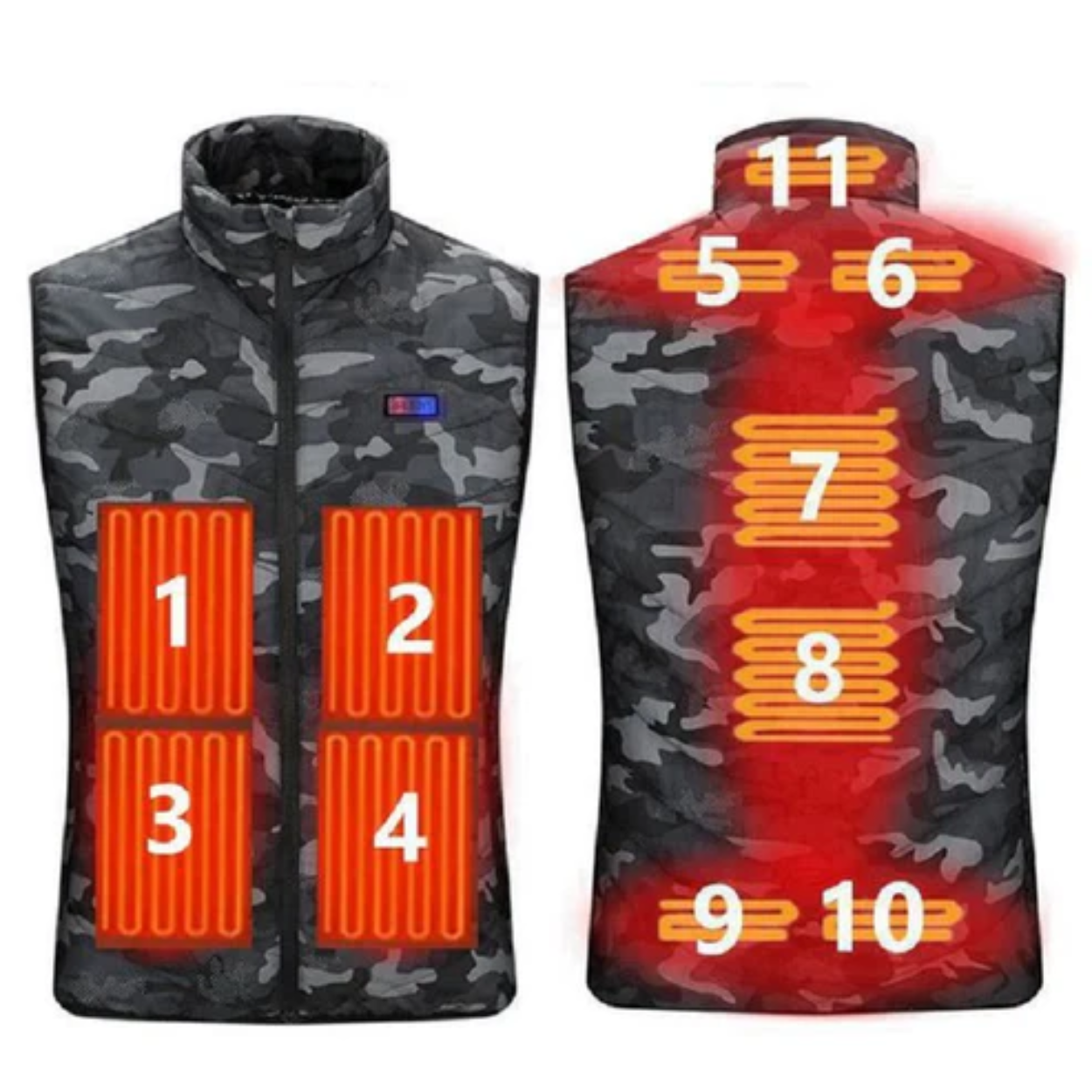 Veste Chauffante Électrique 11 Zones de Chaleur