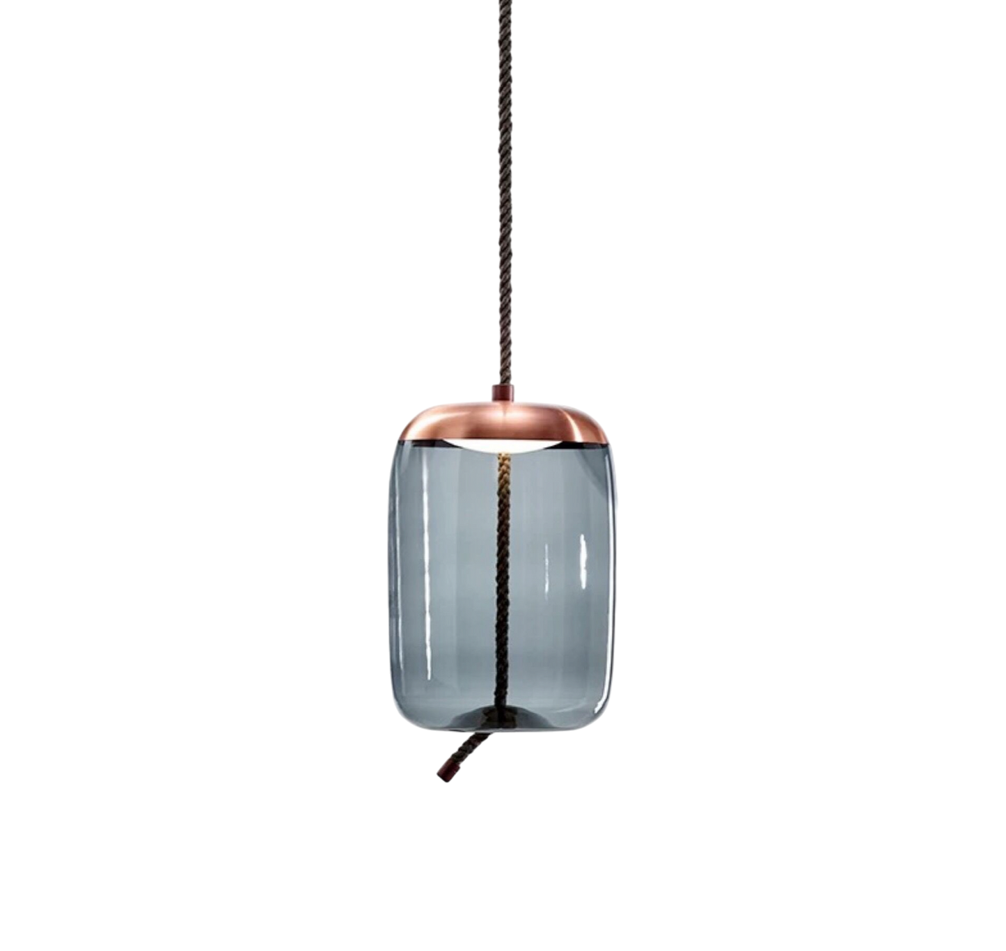 Lampe Suspendue en Chanvre Rose Or