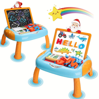 Tableau d'École Réversible Noir et Blanc avec Accessoires