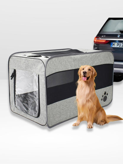 Cage de Transport Chien pour Voiture Léger et Sûr
