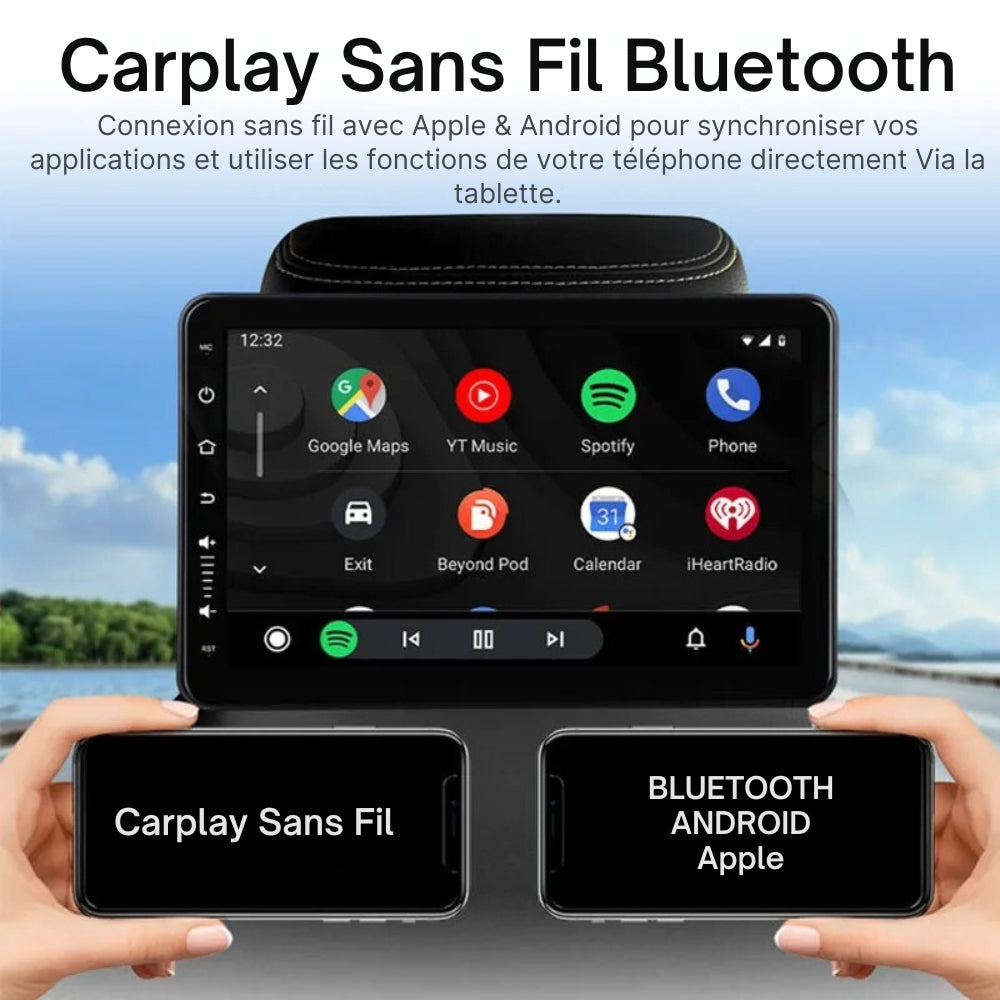 Écran Auto Portable Bluetooth avec Appui-Tête