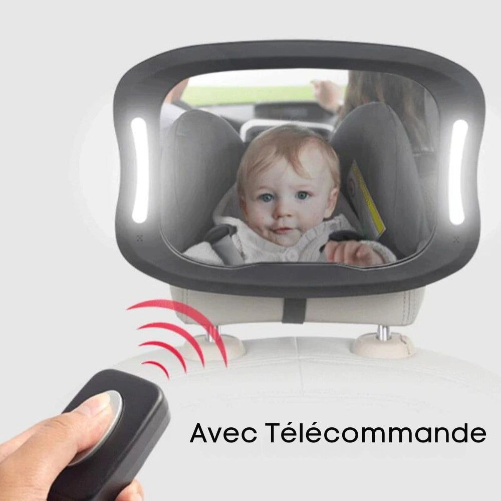 Miroir de Surveillance Bebe pour Voiture avec LED