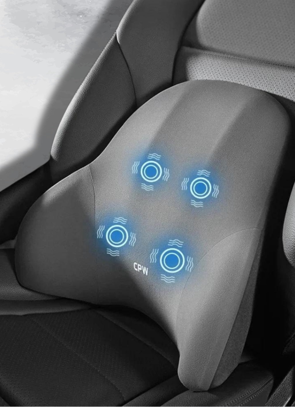 Coussin de Voiture Massant avec Vibrations et Appuie-tête Réglable