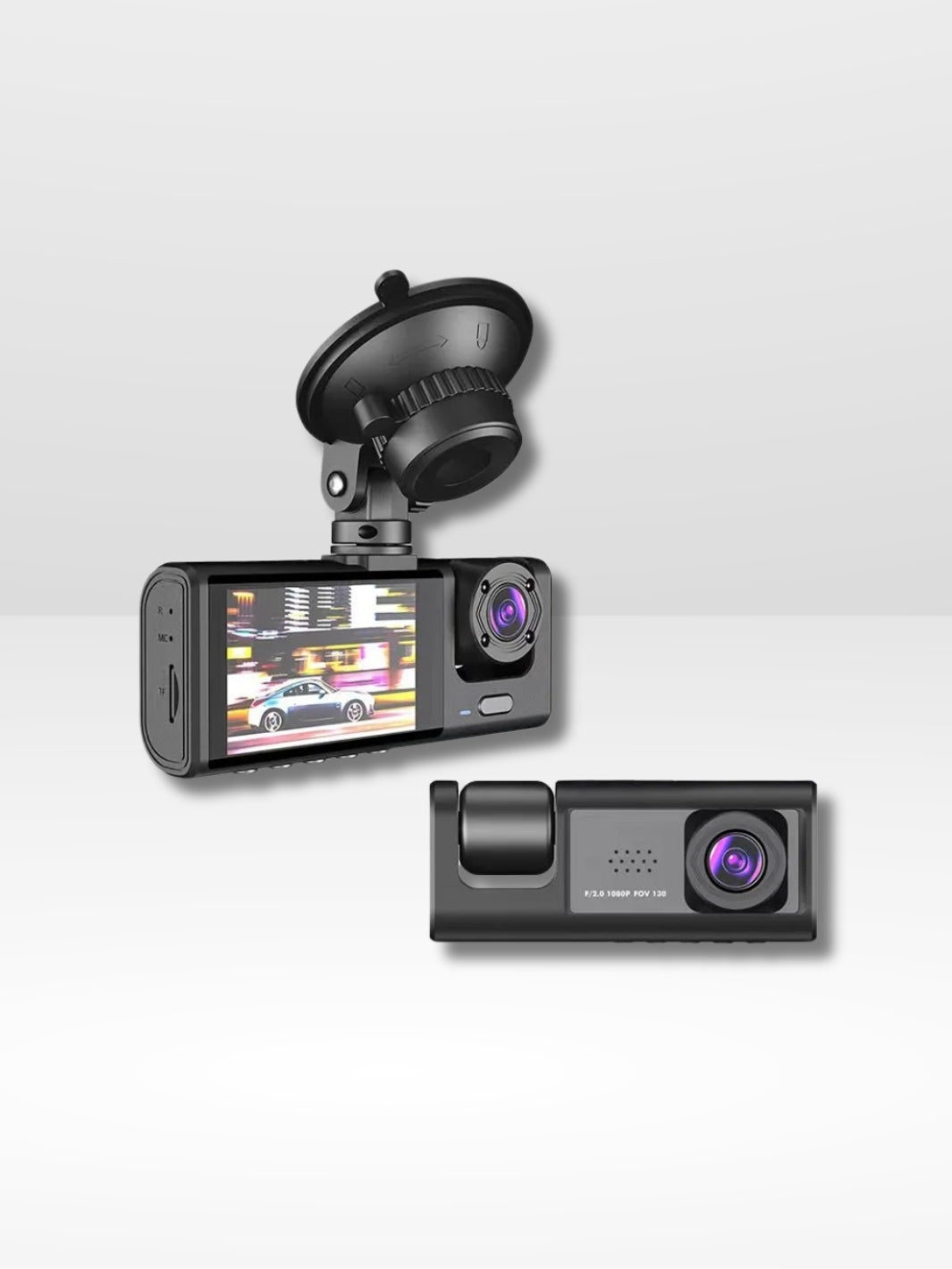 Caméra de Voiture Double Système Avant/Arrière Full HD