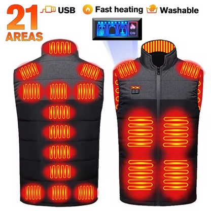 Gilet Chauffant Électrique avec Chauffage Réglable