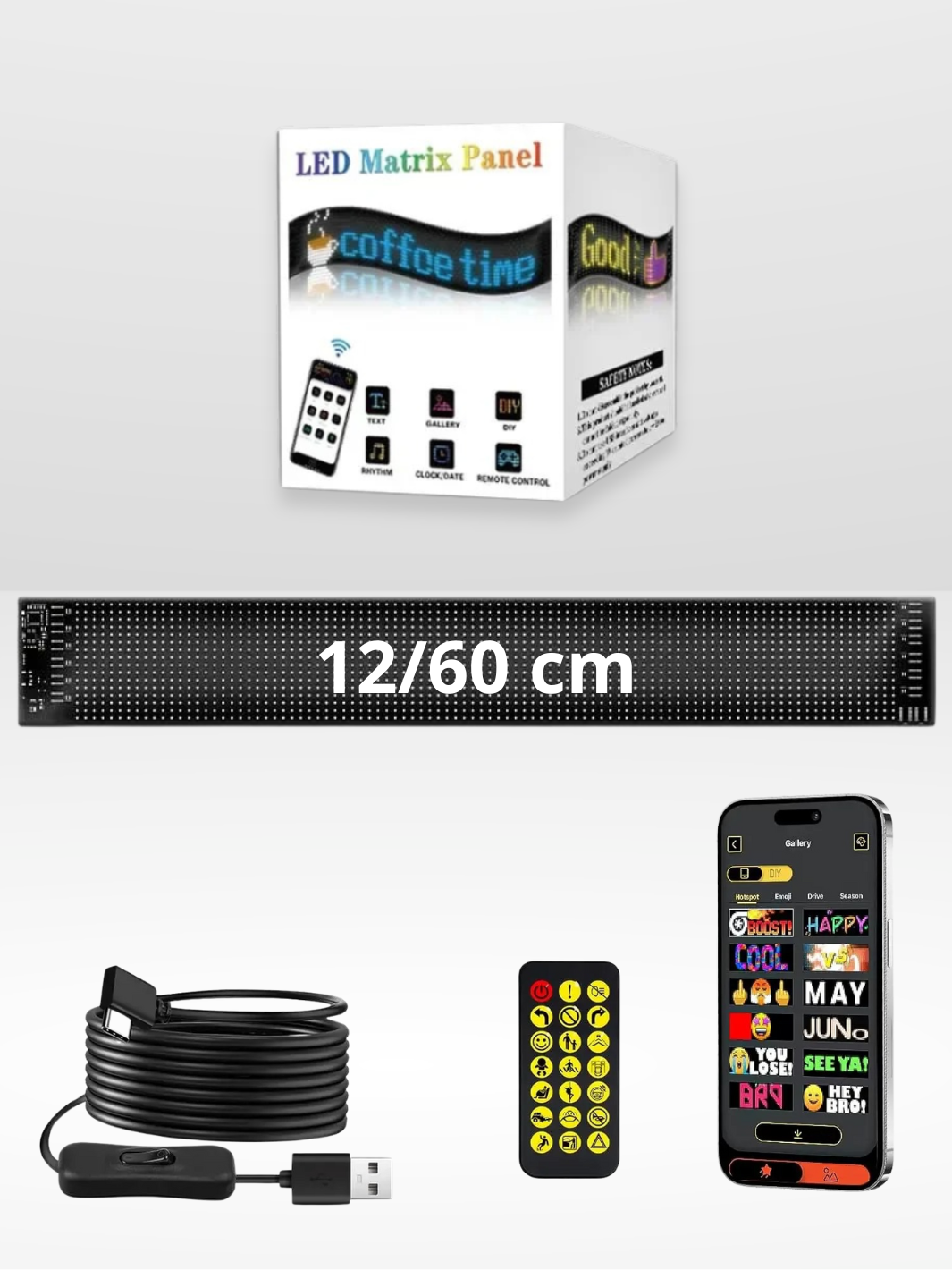 Panneau LED Auto Personnalisable et Réglable