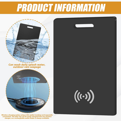 Marcherelle™ – Carte de Suivi de Portefeuille Rechargeable, Compatible Apple Find My