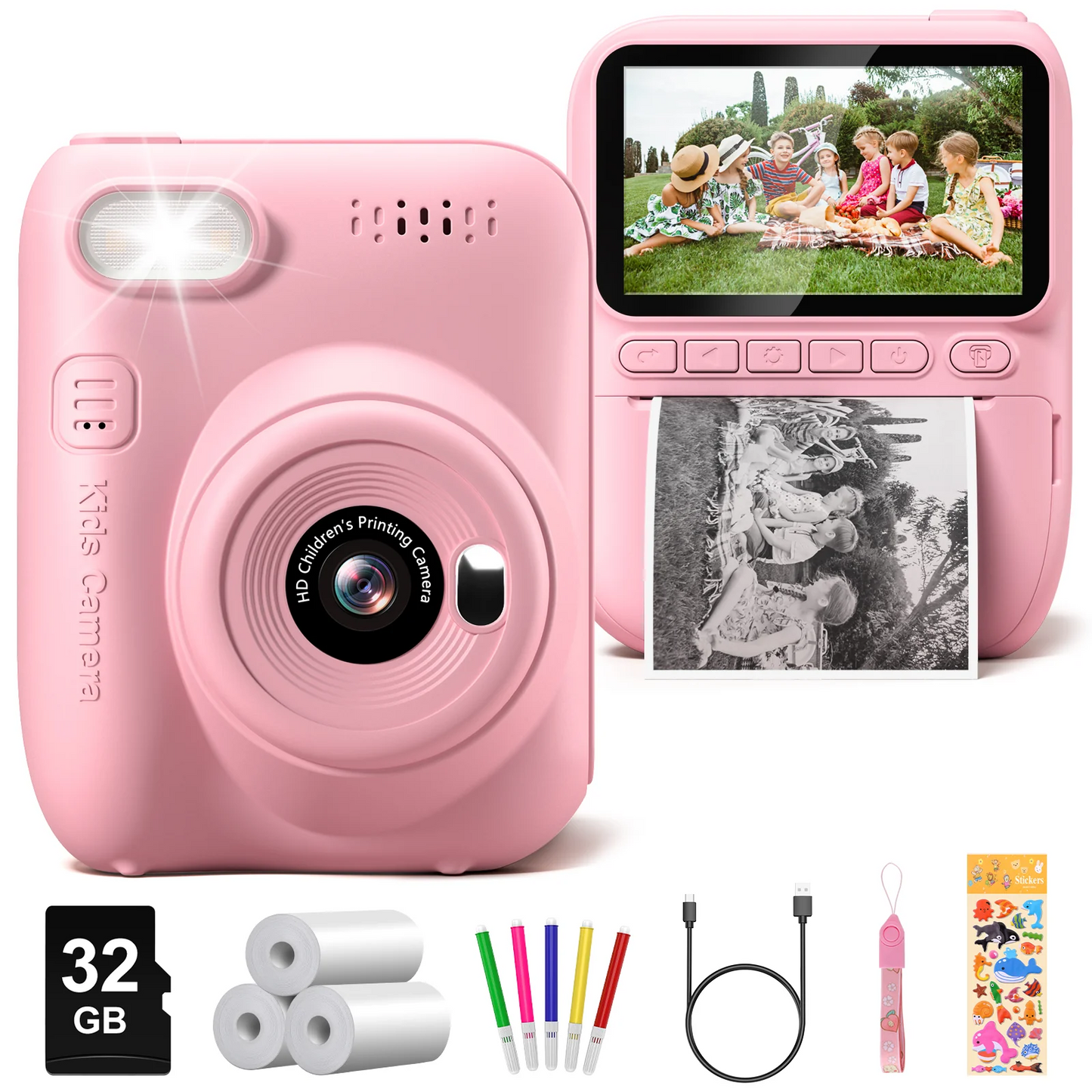 Marcherelle™ – Appareil Photo Enfant Instantané pour Créativité Ludique