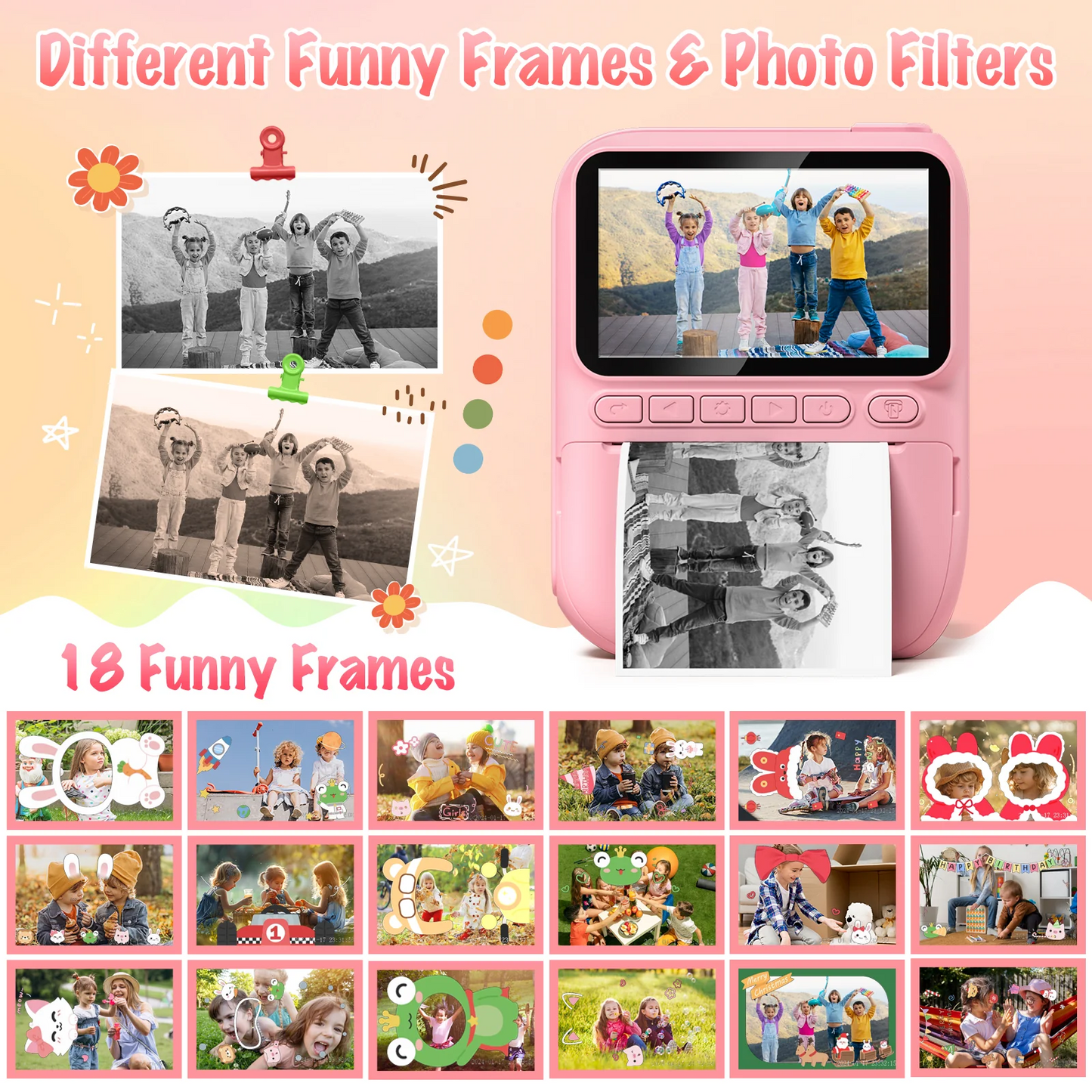 Marcherelle™ – Appareil Photo Enfant Instantané pour Créativité Ludique