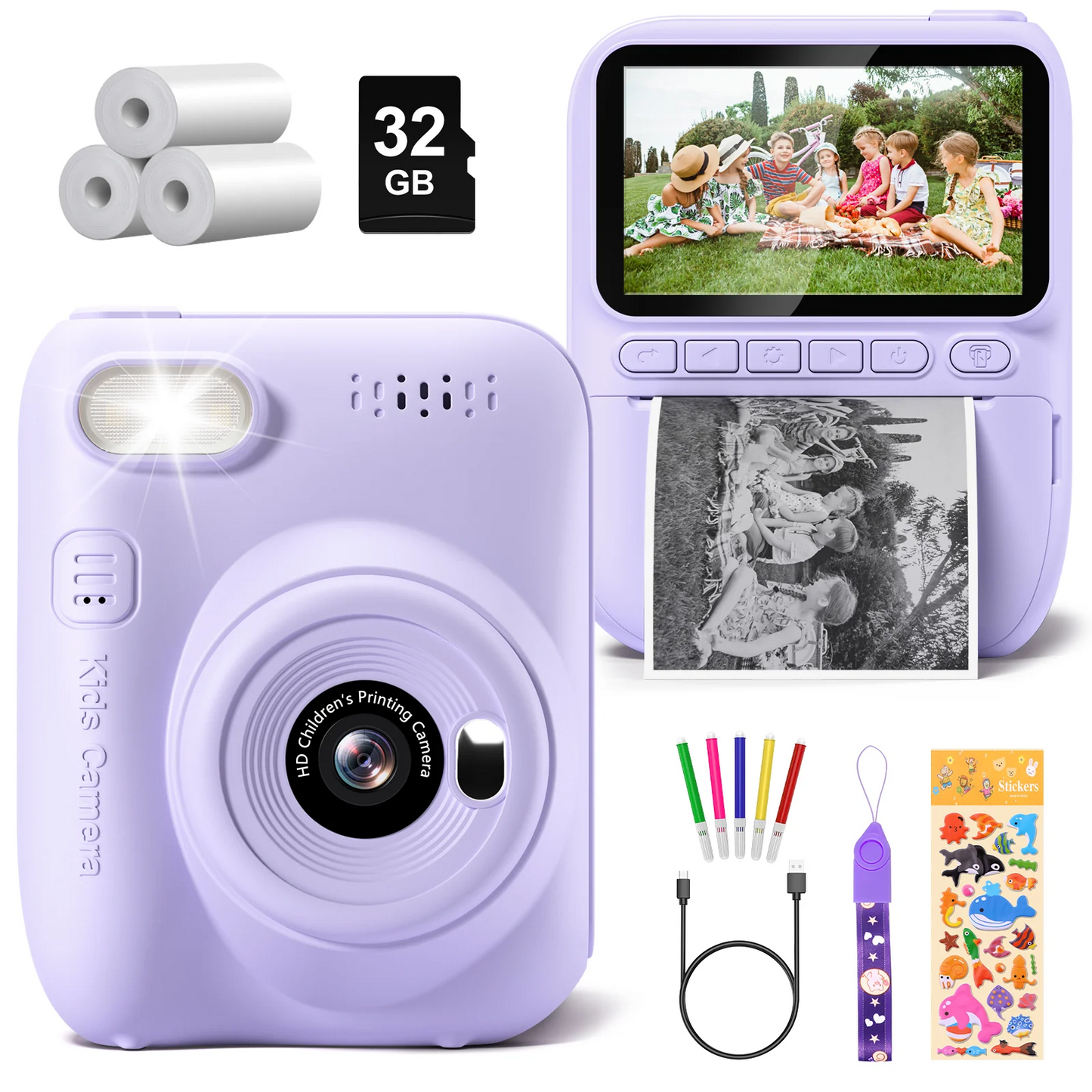 Marcherelle™ – Appareil Photo Enfant Instantané pour Créativité Ludique