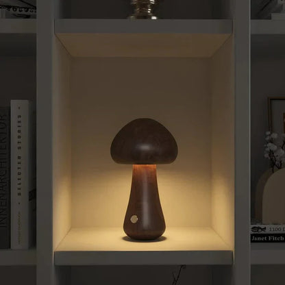 Lampe Fungus en Bois Naturel