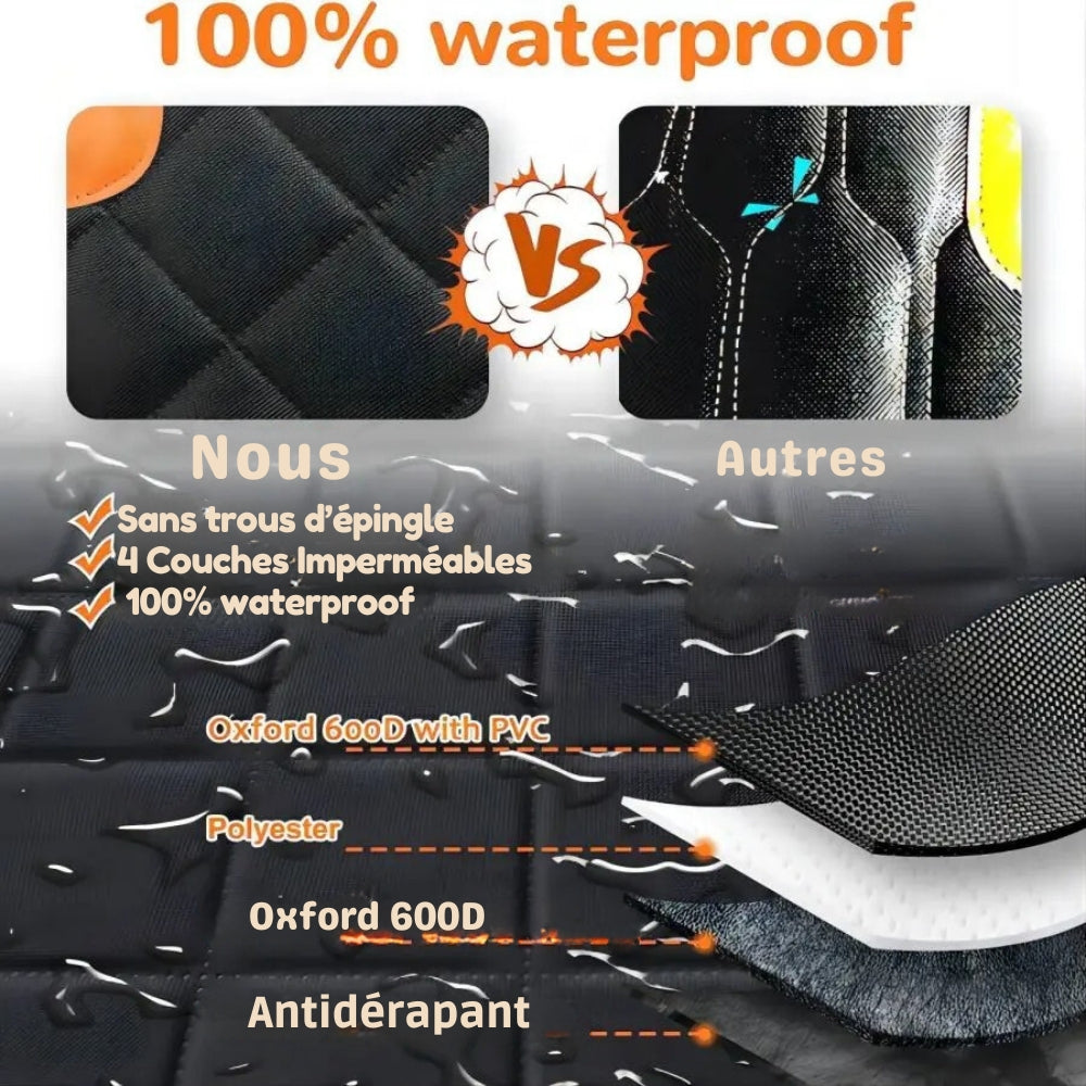 Housse de Siège Arrière pour Chien Protectrice et Imperméable