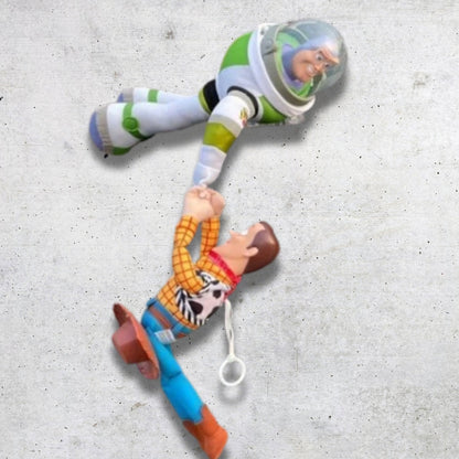 Jouet Peluche Disney Woody et Buzz à Accrocher pour Voiture